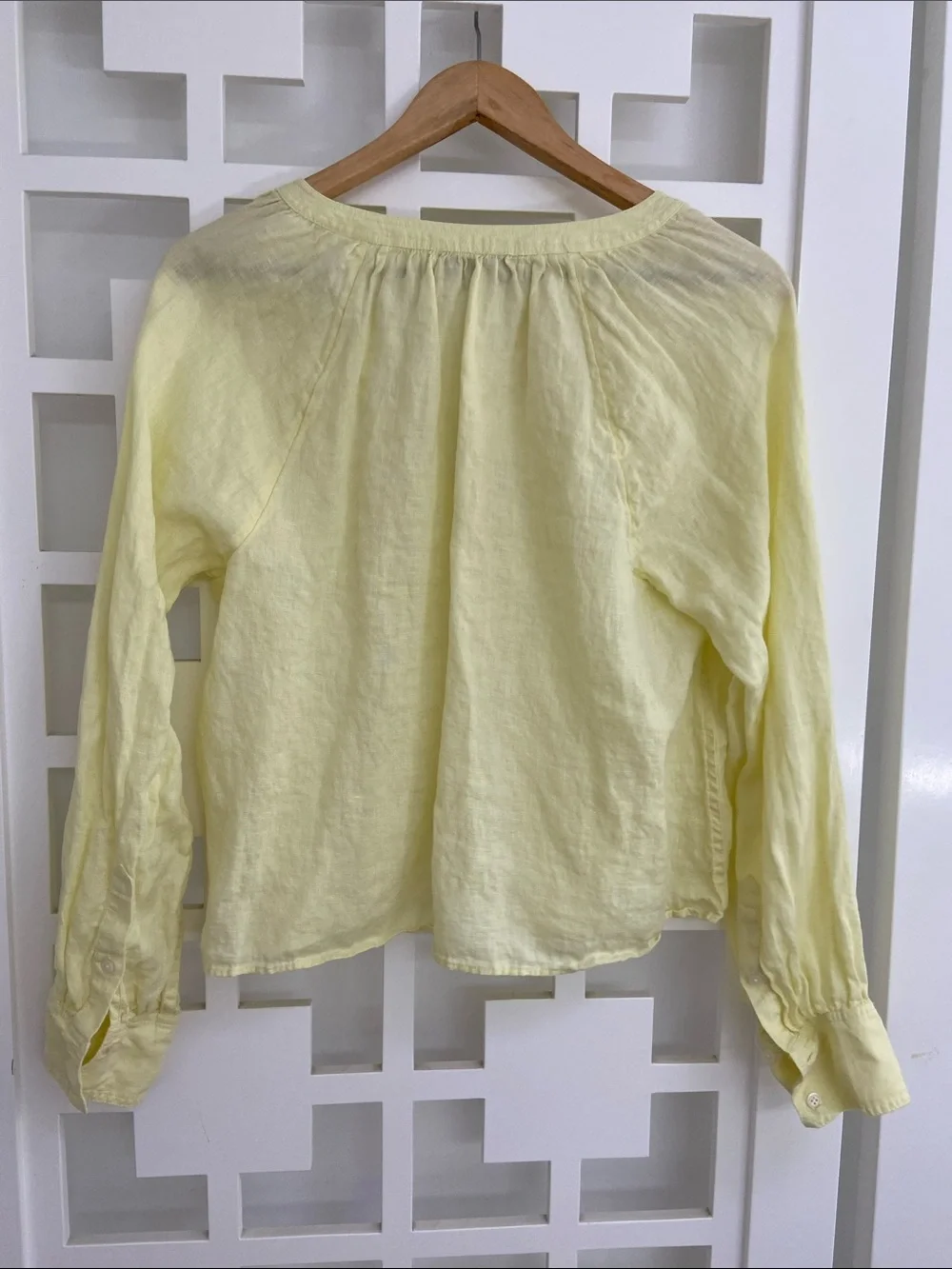 J. Crew Linen Peasant Top